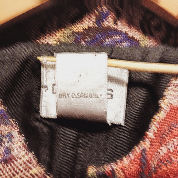 Chicos Tapestry Coat Womens 1/Medium Earthy Red Textured Artsy Motifs Jacket - Picture 3 of 7